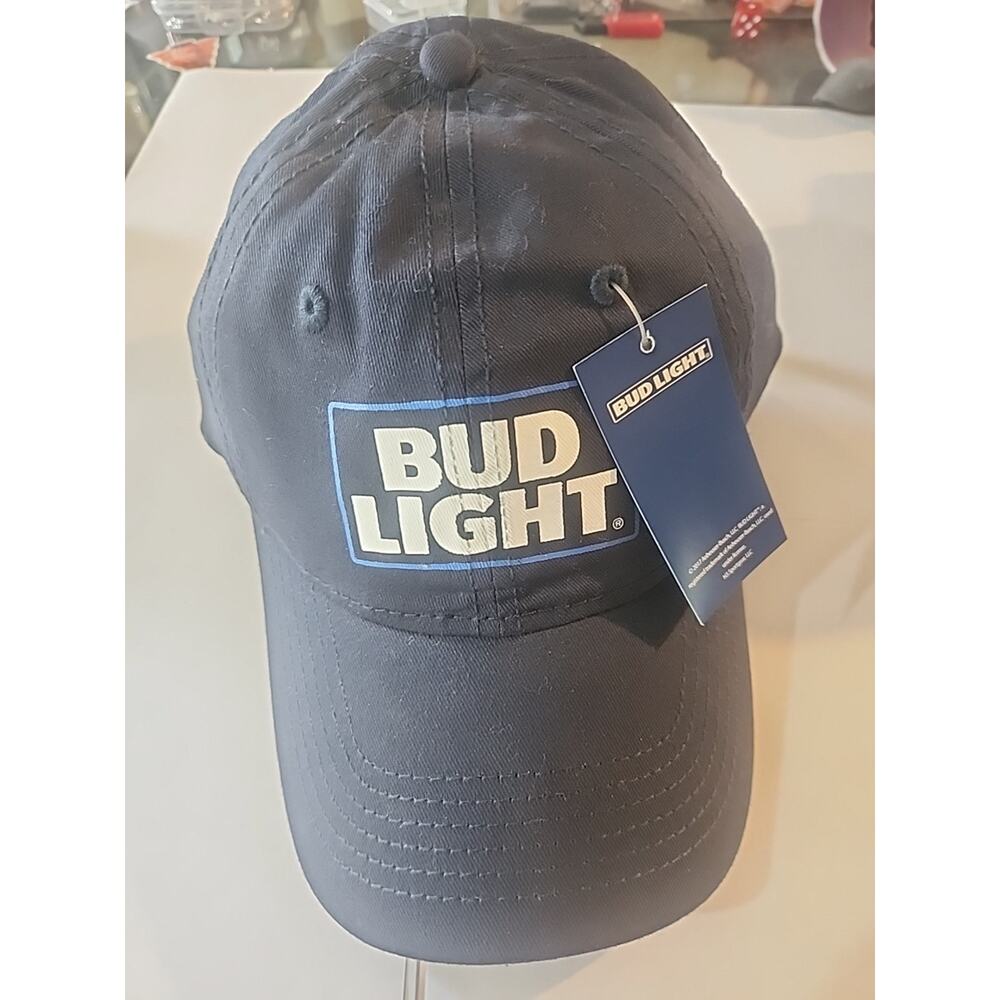 2017 BUD LIGHT Trucker Hat Cap Adjustable Patch Stripes NEW WITH TAGS